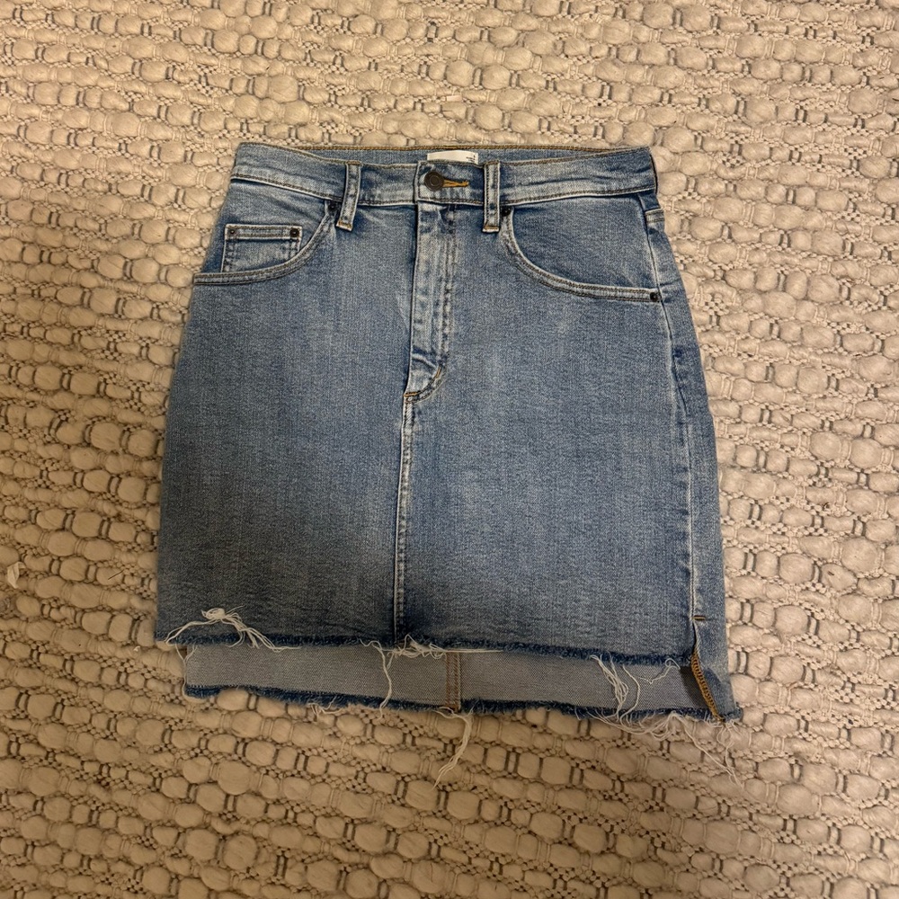 Aritzia denim jean mini skirt